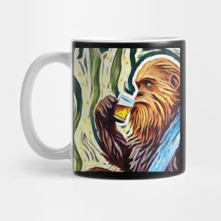 Bigfoot drink beer Van Gogh style Mug